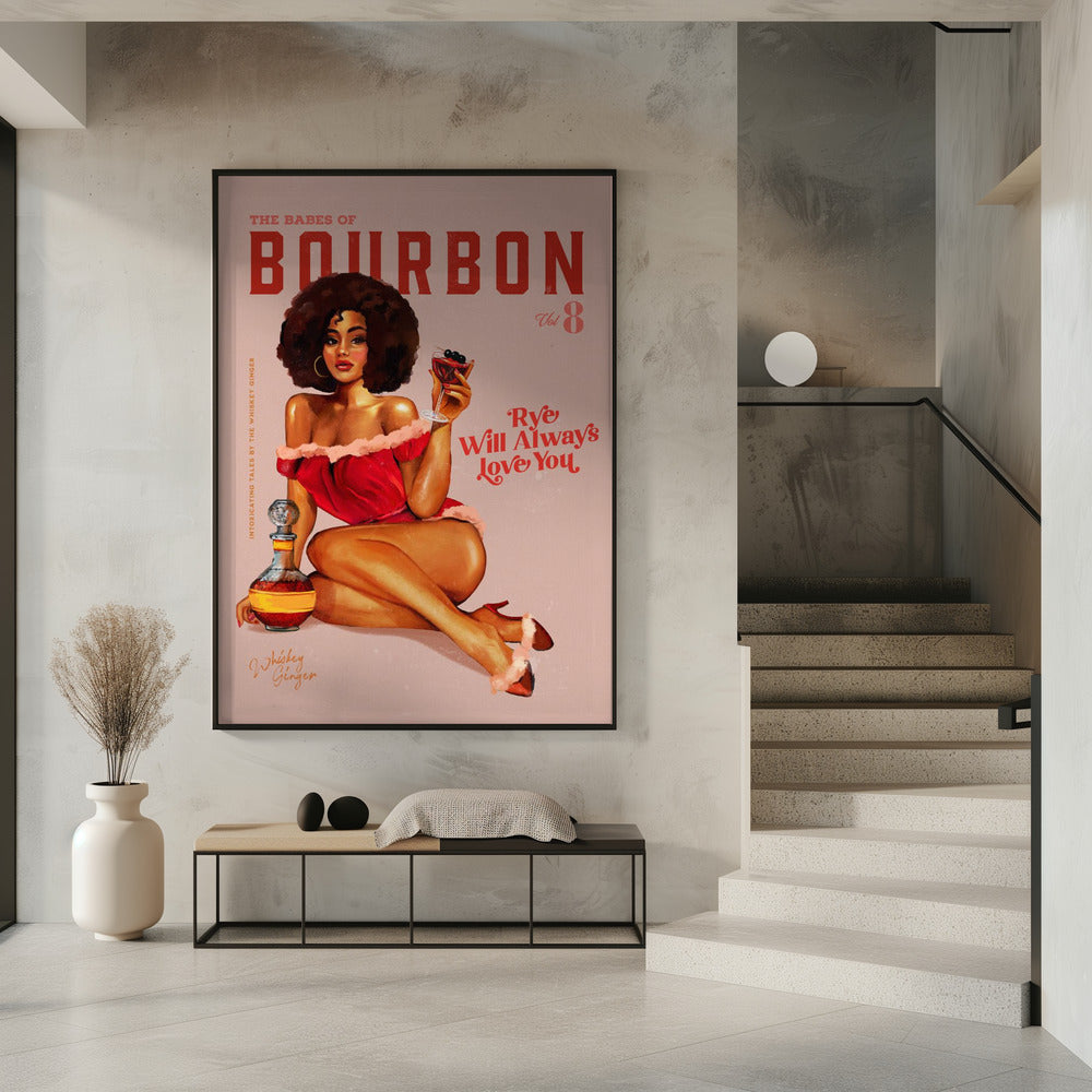 Wall art Babes of Bourbon Vol 8 Vintage Pinup Girl With Afro