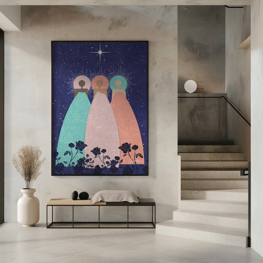 Wall art Three Spirit Guides Canvas Print