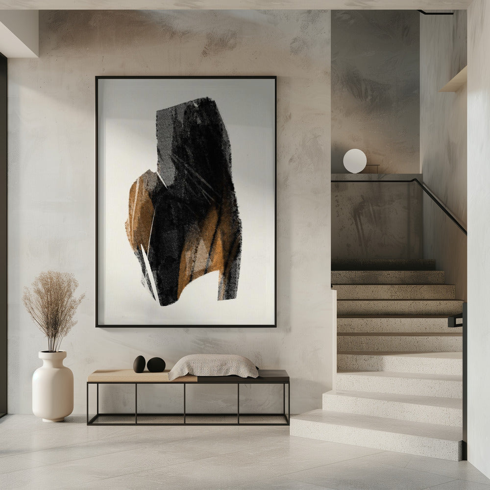 Wall art Black Figure On Neutral Background 4