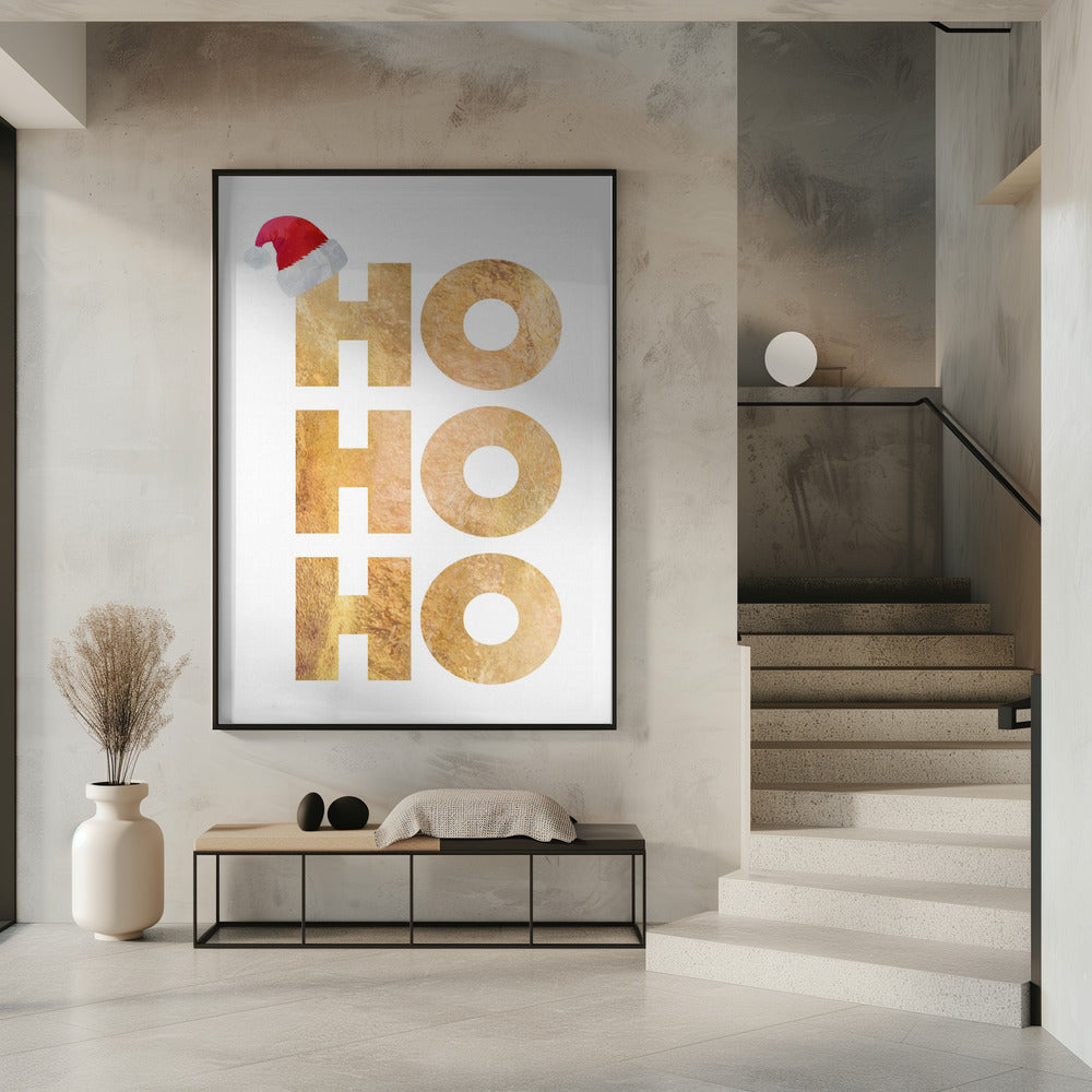 Wall art Hohoho typography Canvas Print