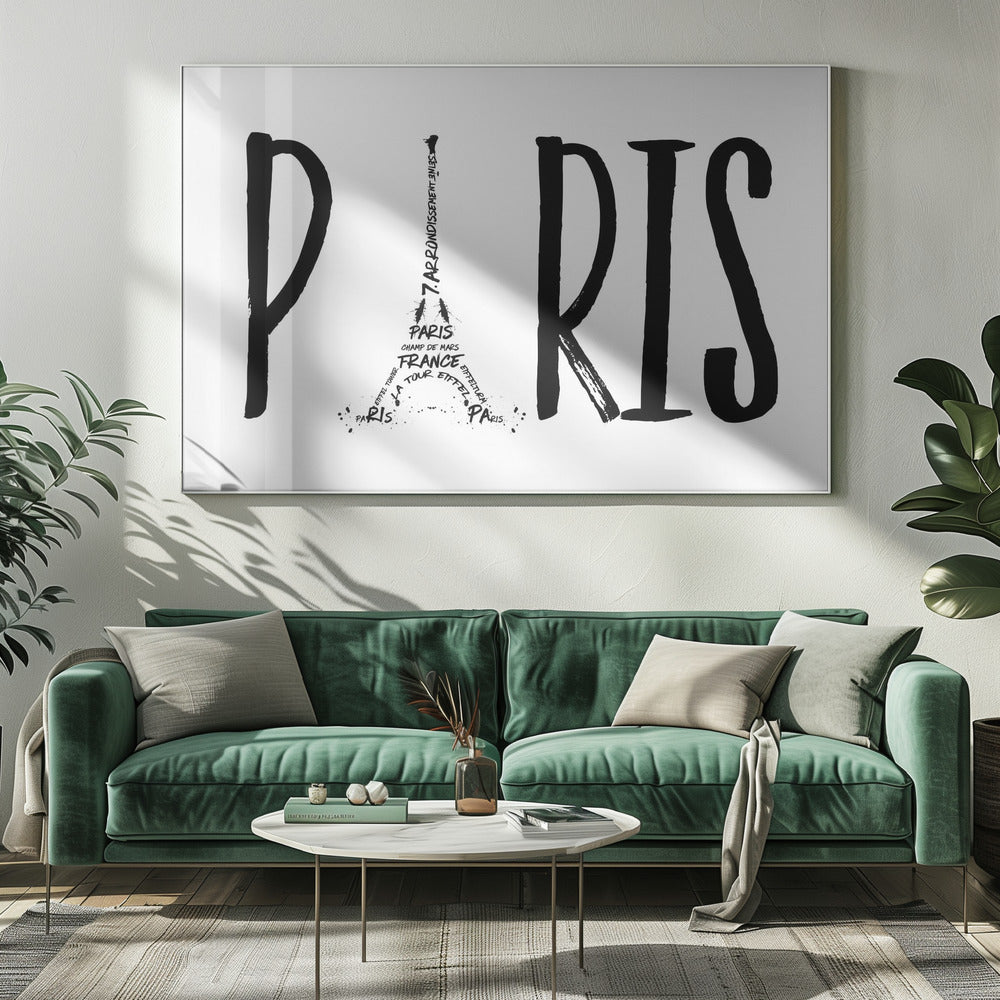 Wall art PARIS Typography