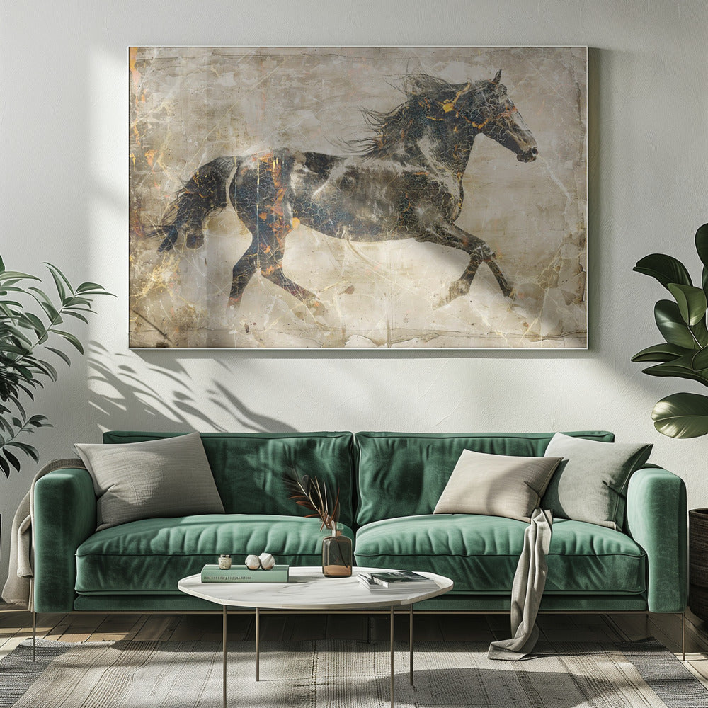 Wall art Horse Vintage Art Illustration 03