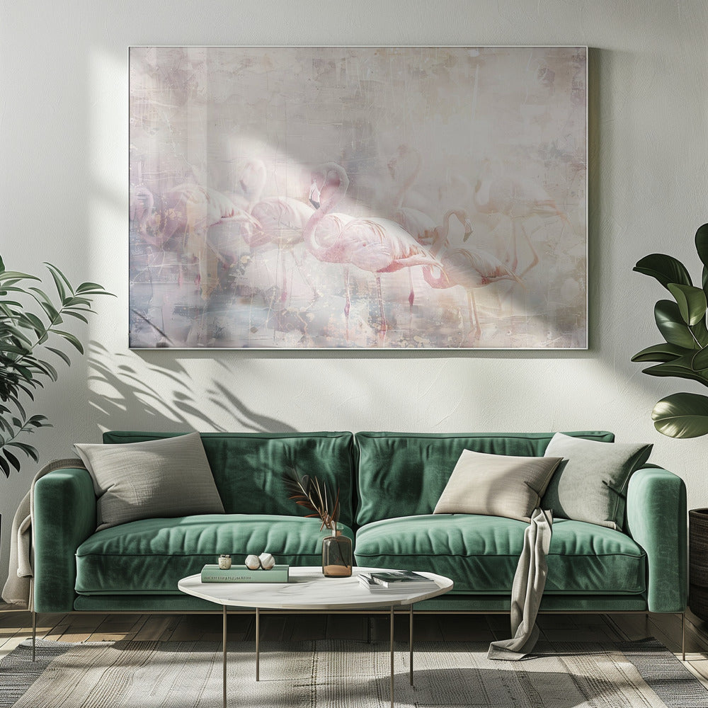 Wall art Flamingo Animal Vintage Art Illustration Wallart 10