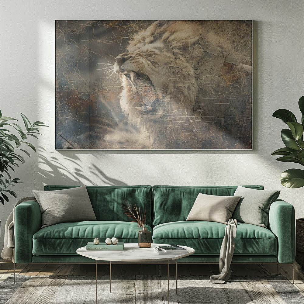 Wall art Lion Animal Vintage Art Illustration Wallart 09