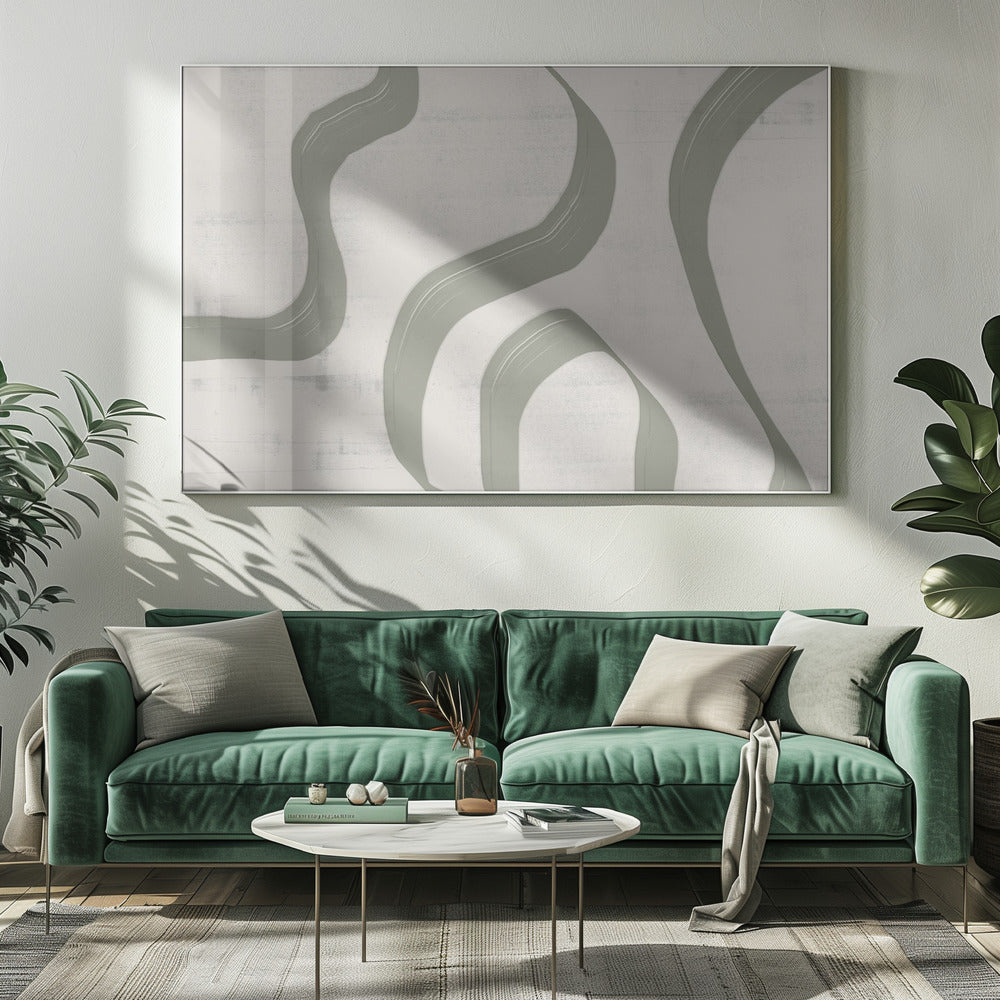 Wall art Green Waves No.2