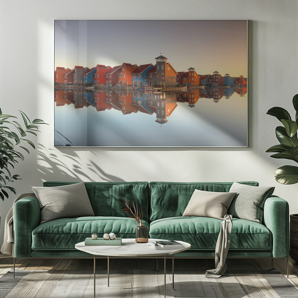 Wall Art Colourful village