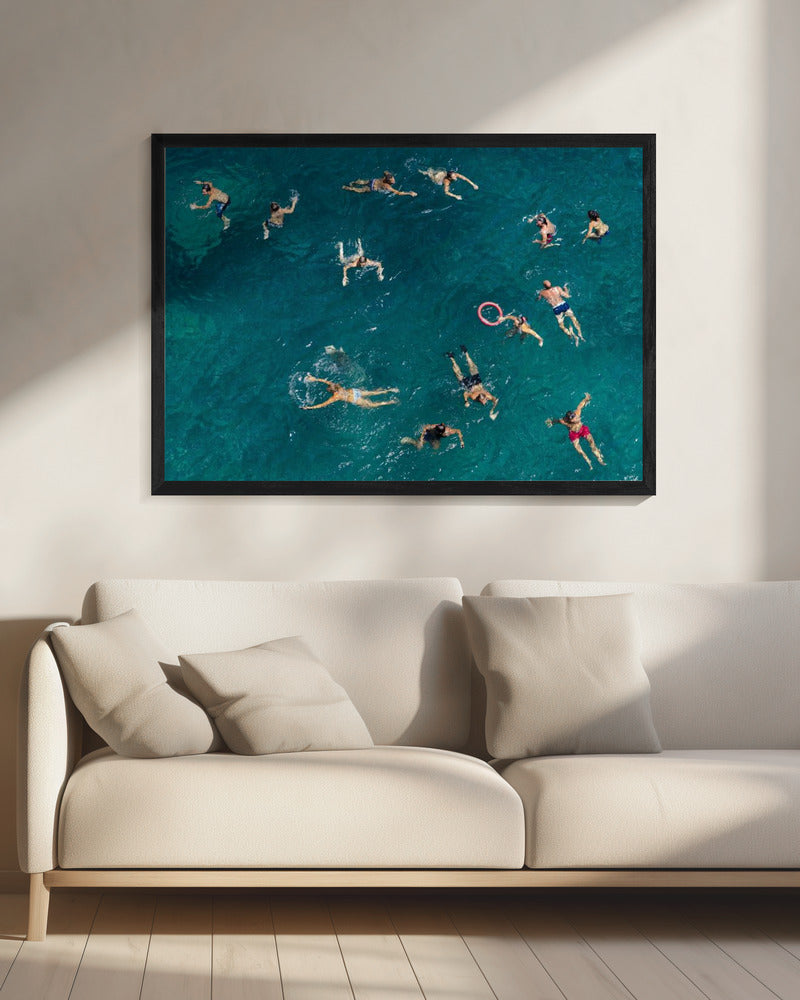 Wall art Blue water swim