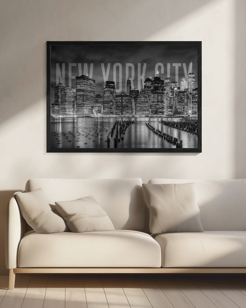 Wall art NEW YORK CITY Skyline Monochrome