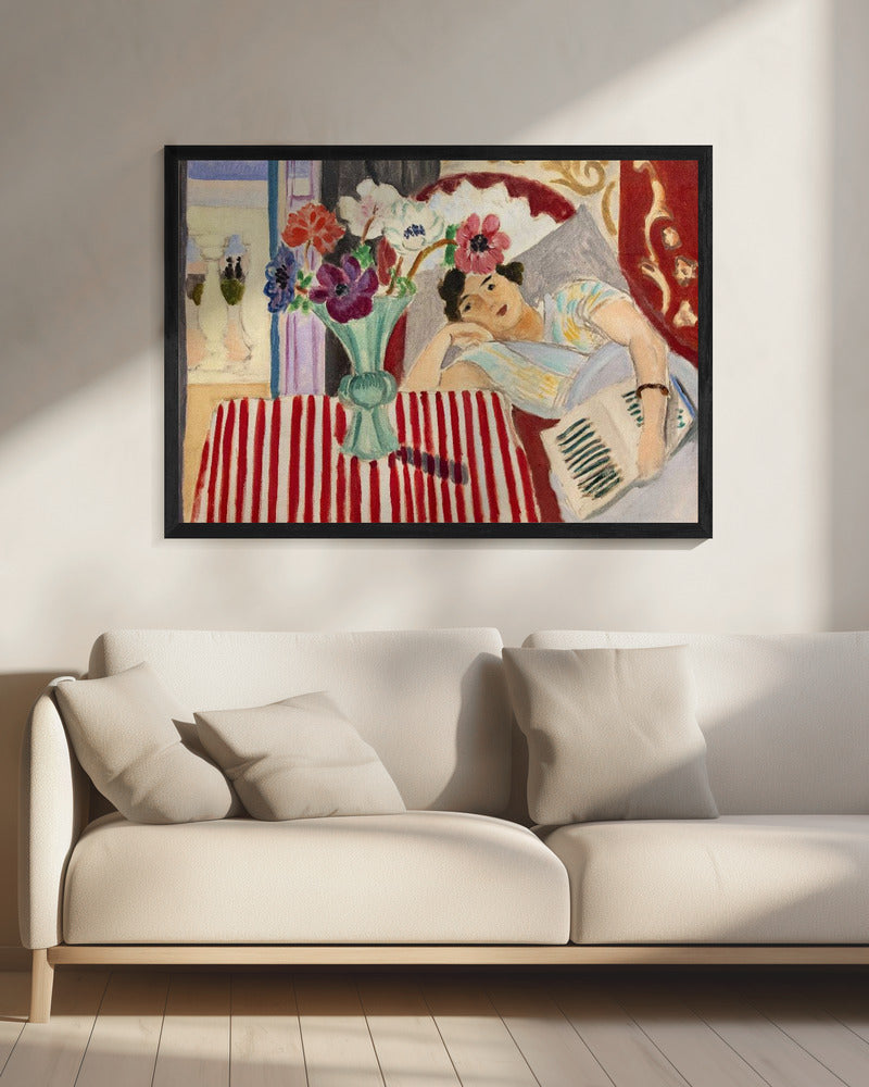 Wall art Femme Et Anémones