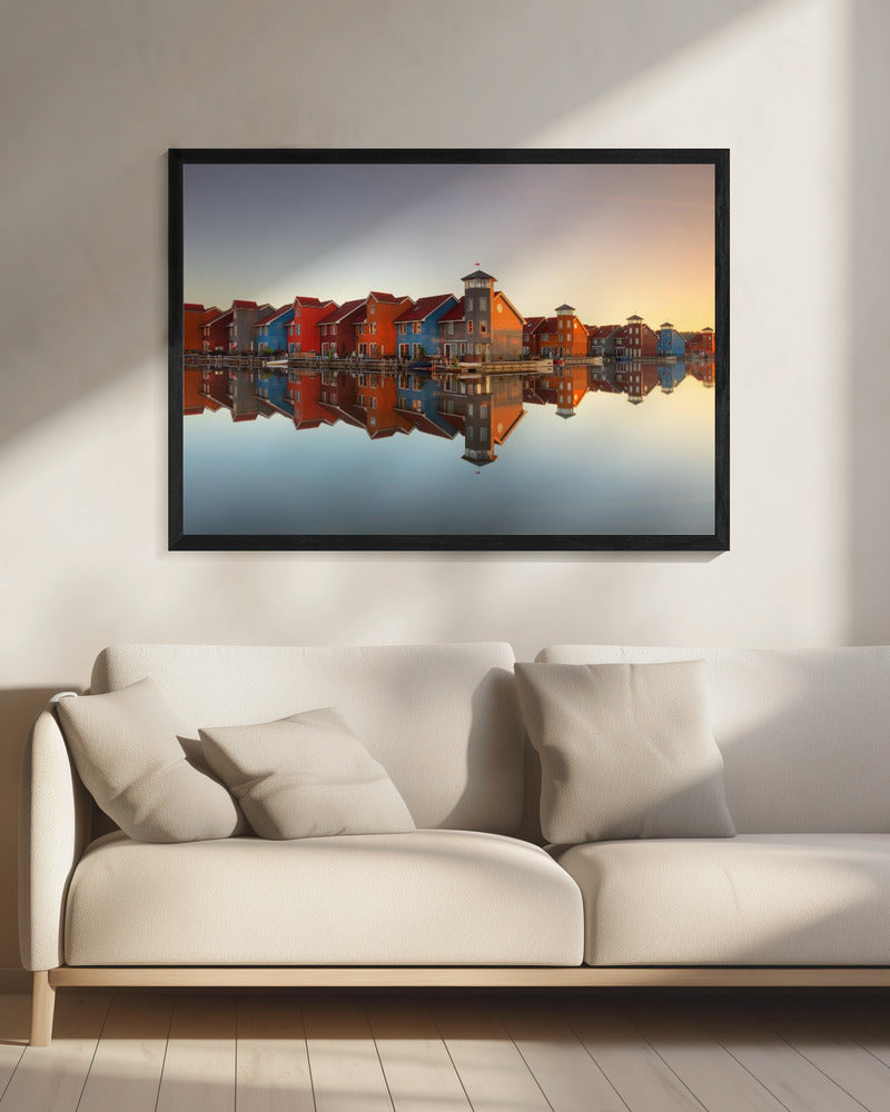 Wall Art Colourful village