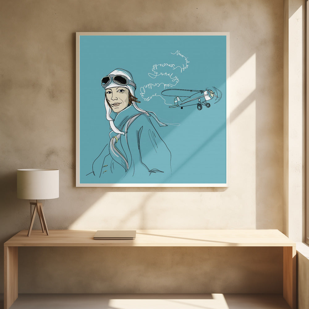 Wall art Amelia Earhart