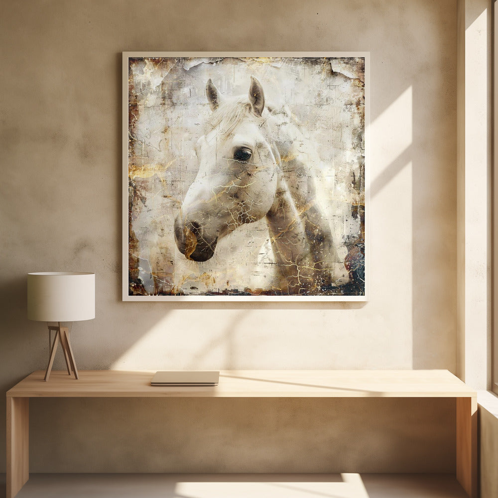 Wall art Horse Vintage Art Illustration 02