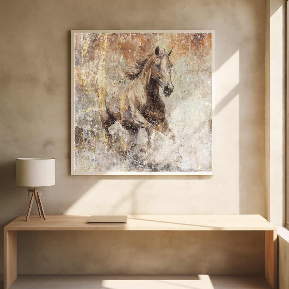Wall art Horse Vintage Art Illustration 08