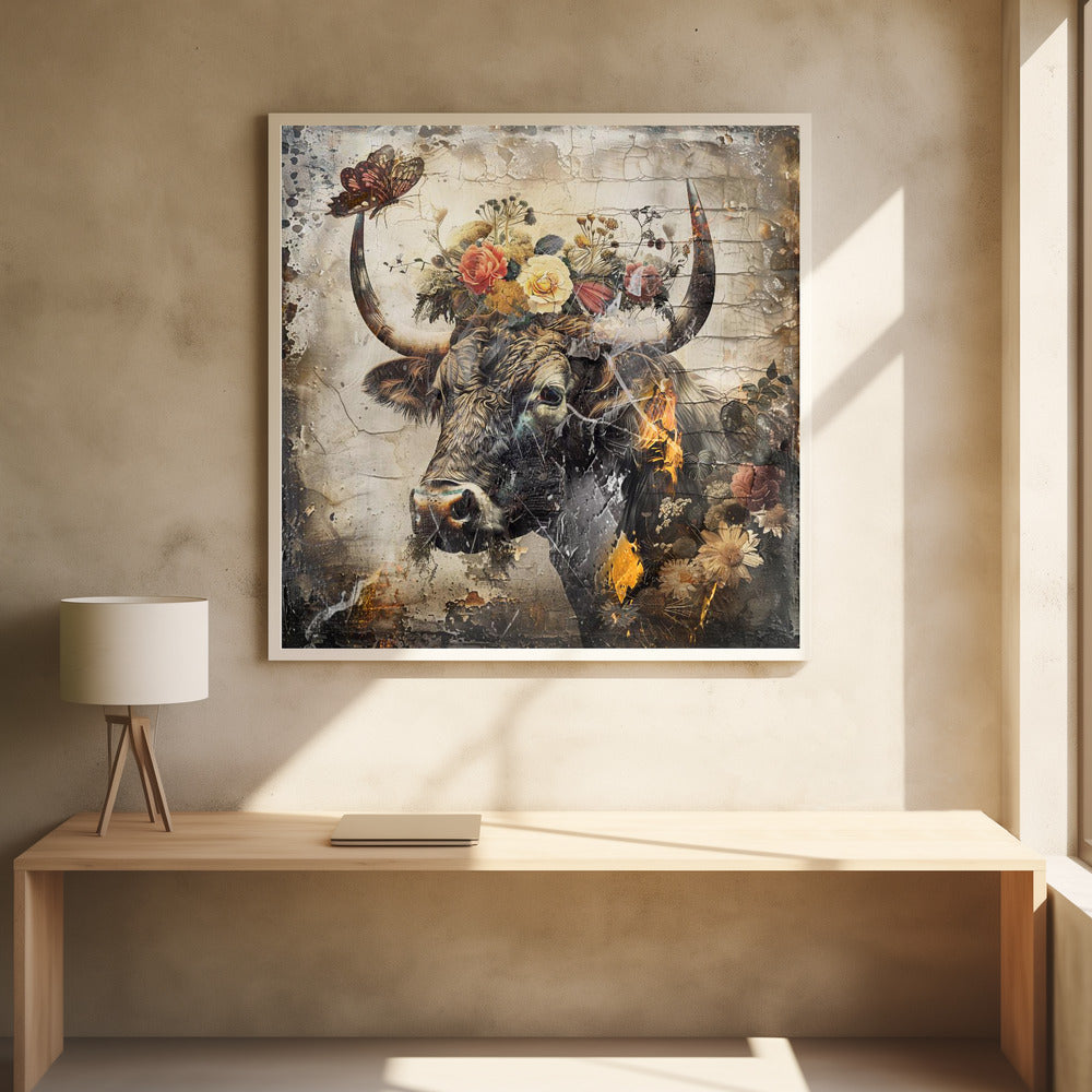 Wall art Floral Animals Vintage Art Illustration 09