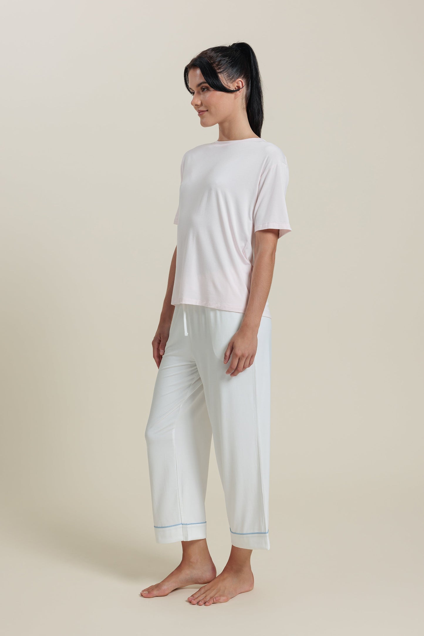 Sleepwear Set <br/>Bamboo T-Shirt & Cropped Pants Set