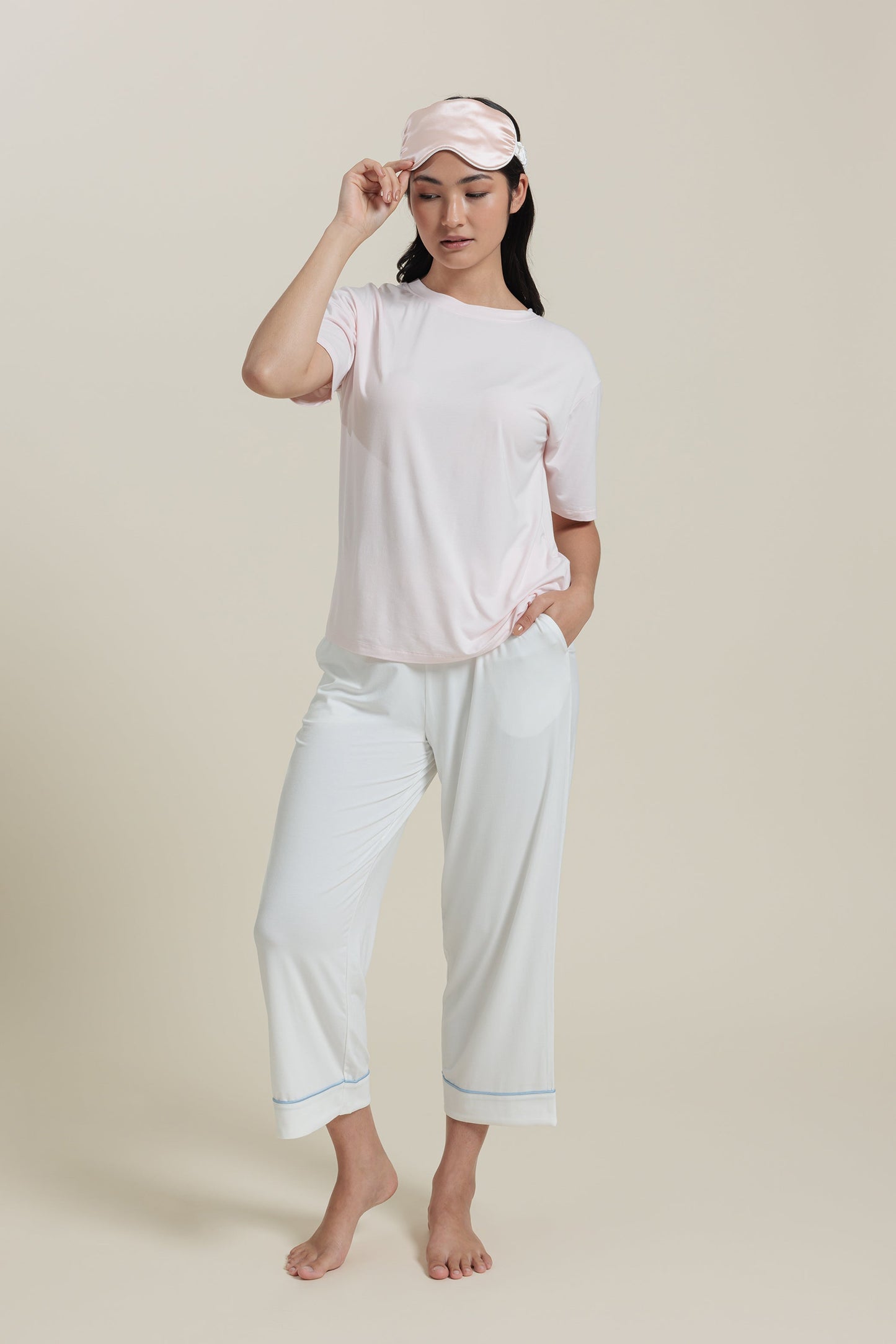 Sleepwear Set <br/>Bamboo T-Shirt & Cropped Pants Set