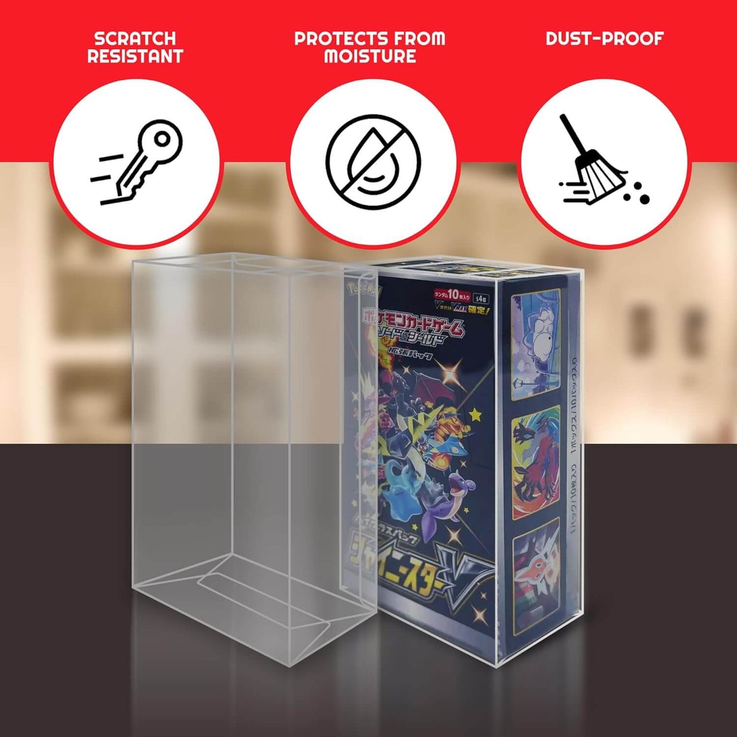 EVORETRO Display Case Protector for Japanese Pokemon Booster