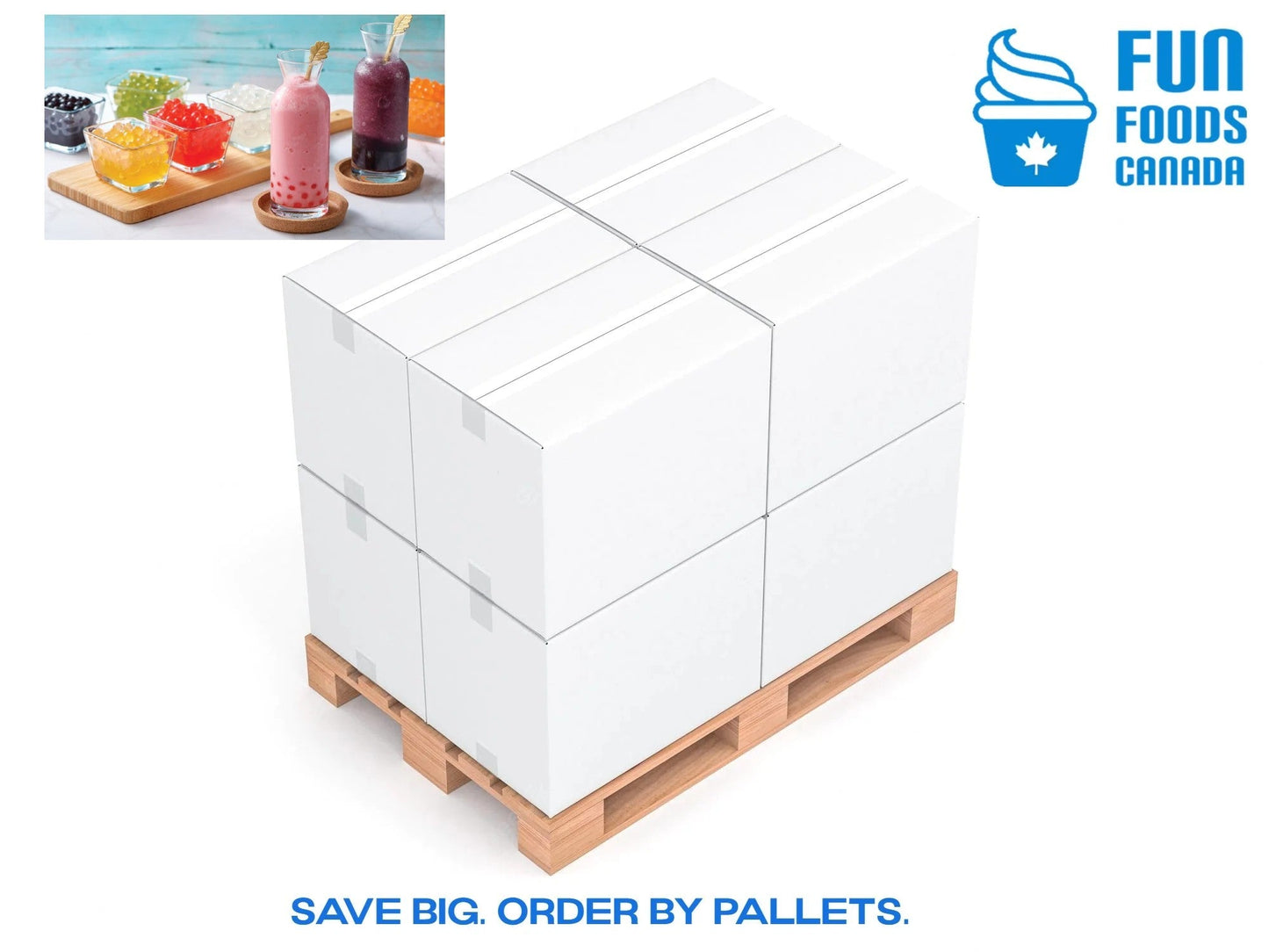 Pomegranate Bursting Boba® | Popping Boba | 490g Mini Tub | 6 Mini Tubs Per Case | 90 Cases Per Pallet | Ships Free Within Canada on Orders Above CAD $199