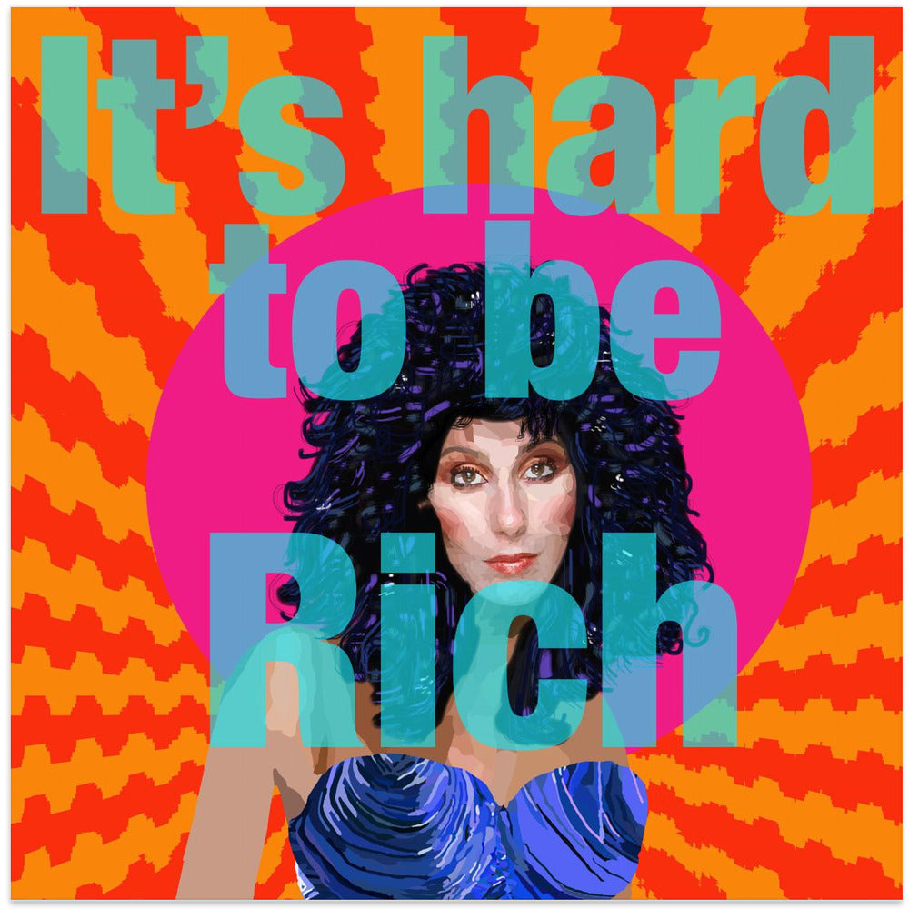 Wall art It's Hard to be Rich