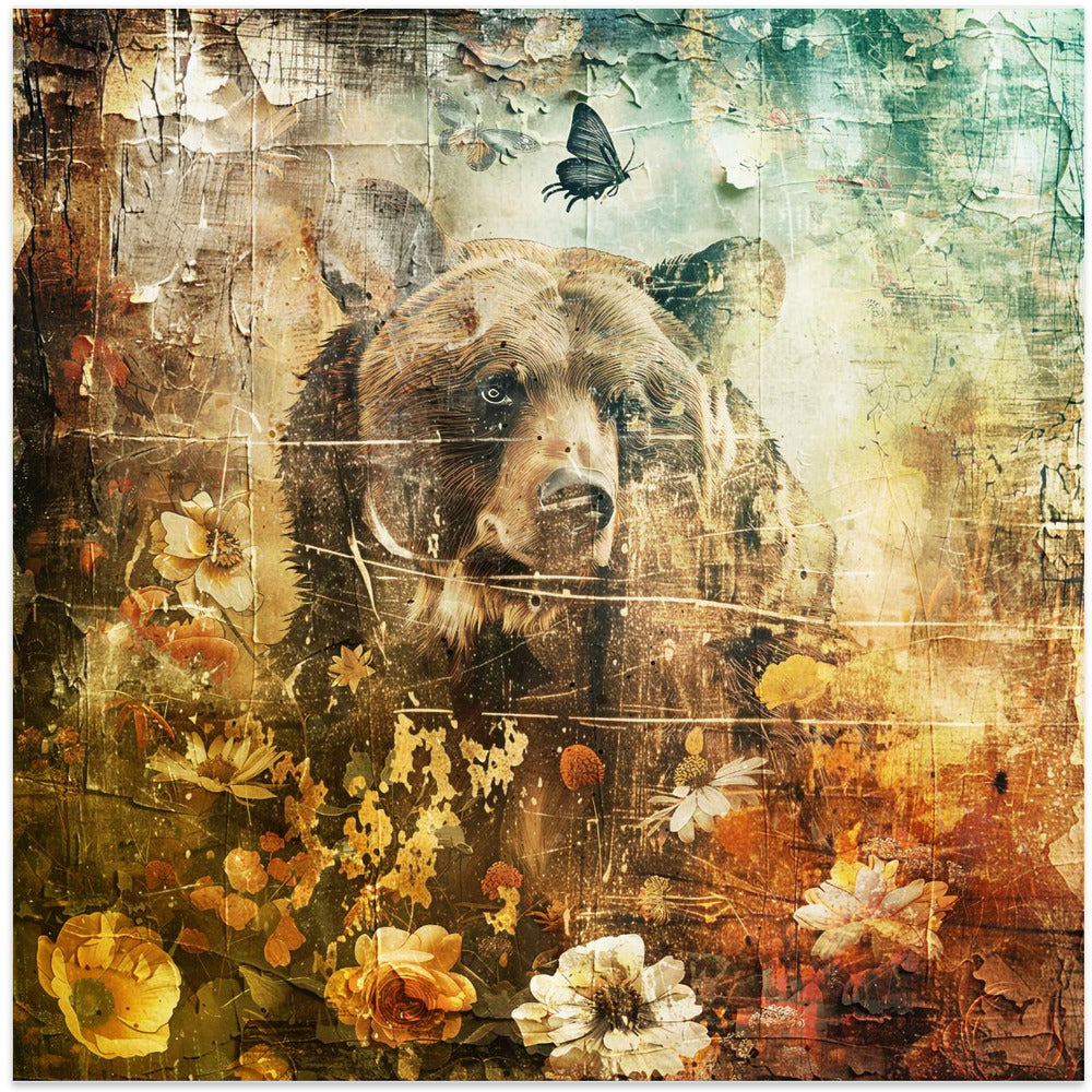 Wall art Floral Animals Vintage Art Illustration 06