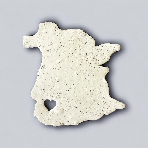 Prince Edward Island Fridge Magnet Handmade from Clay & Beach Sand
