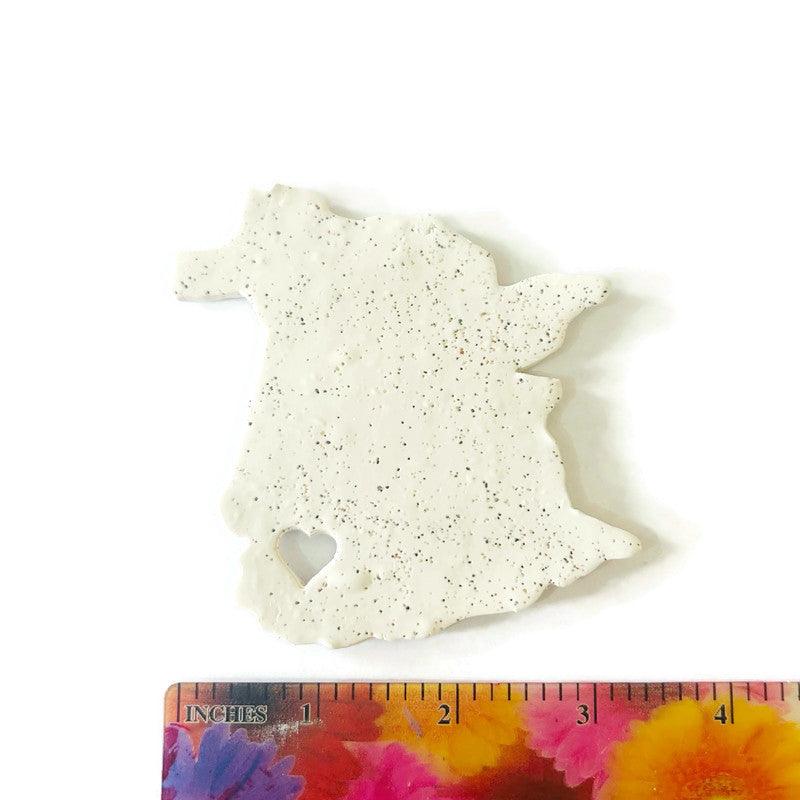 Prince Edward Island Fridge Magnet Handmade from Clay & Beach Sand