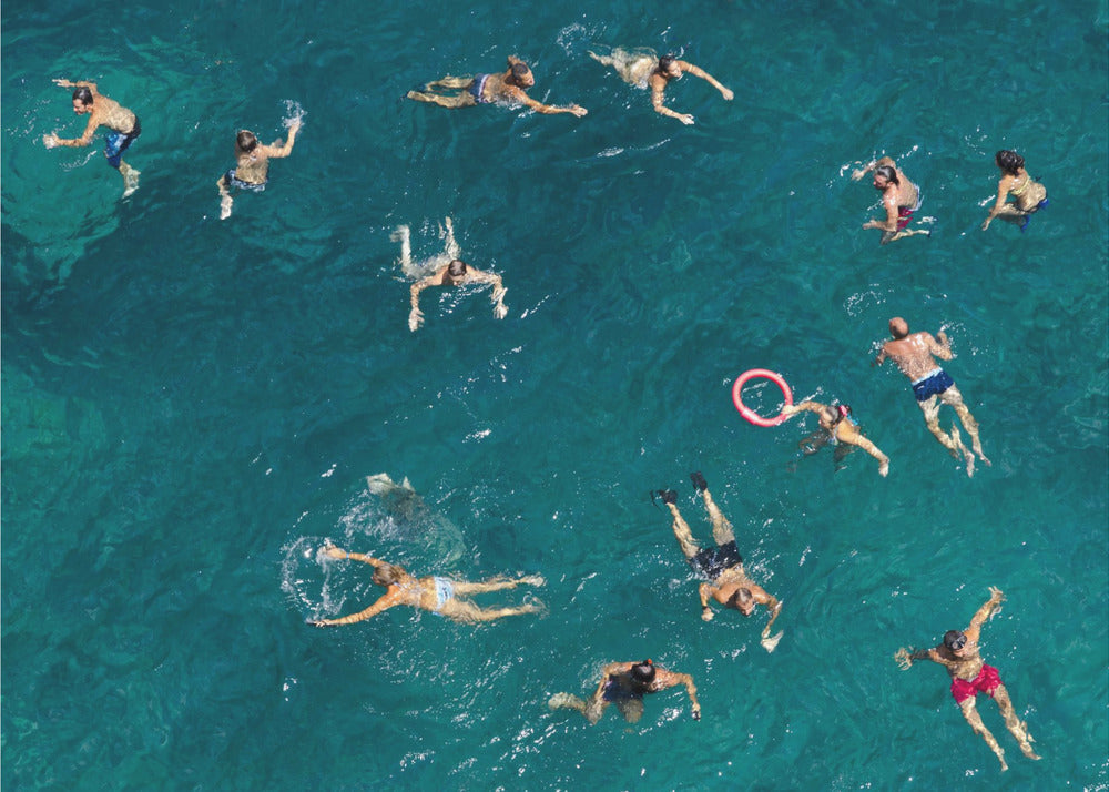 Wall art Blue water swim