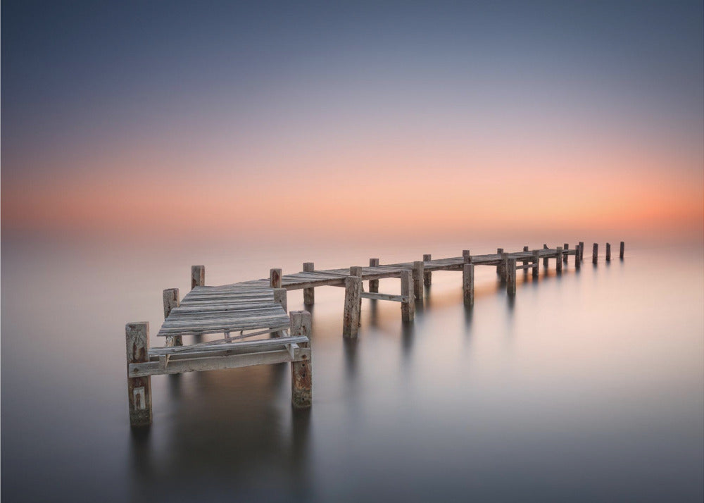 Wall art Old pier II.  Harbour panorama.