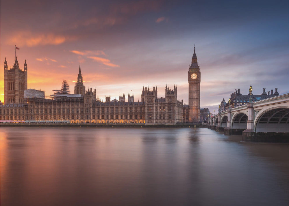 Wall Art London Palace of Westminster Sunset