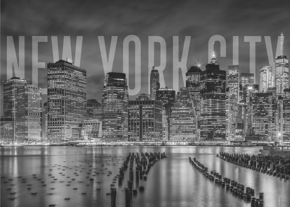 Wall art NEW YORK CITY Skyline Monochrome