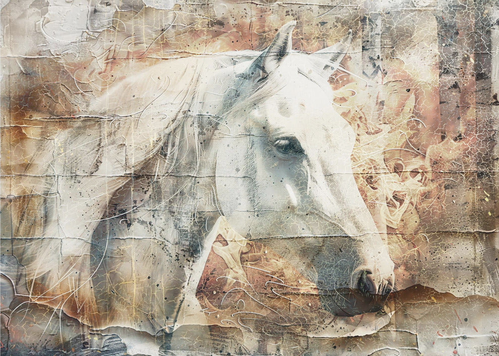 Wall art Horse Animal Vintage Art Illustration Wallart 06