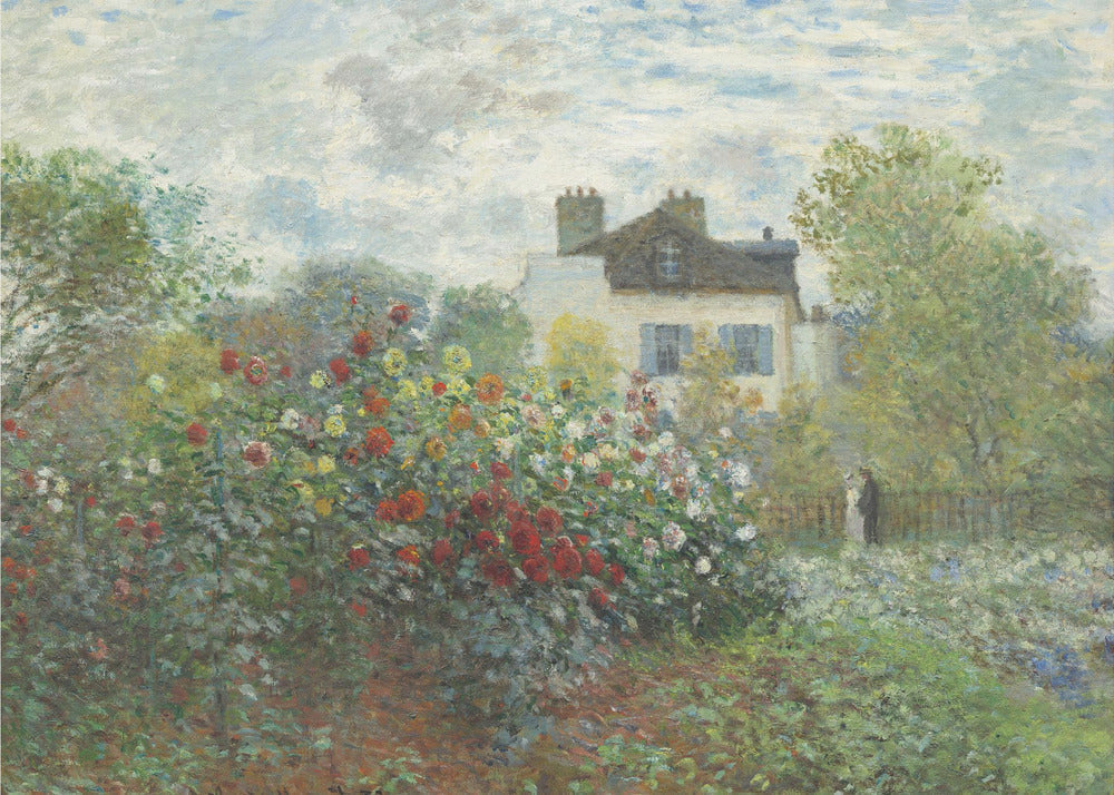 The Artist's Garden In Argenteuil, a Corner of the Garden With Dahlias (1873)