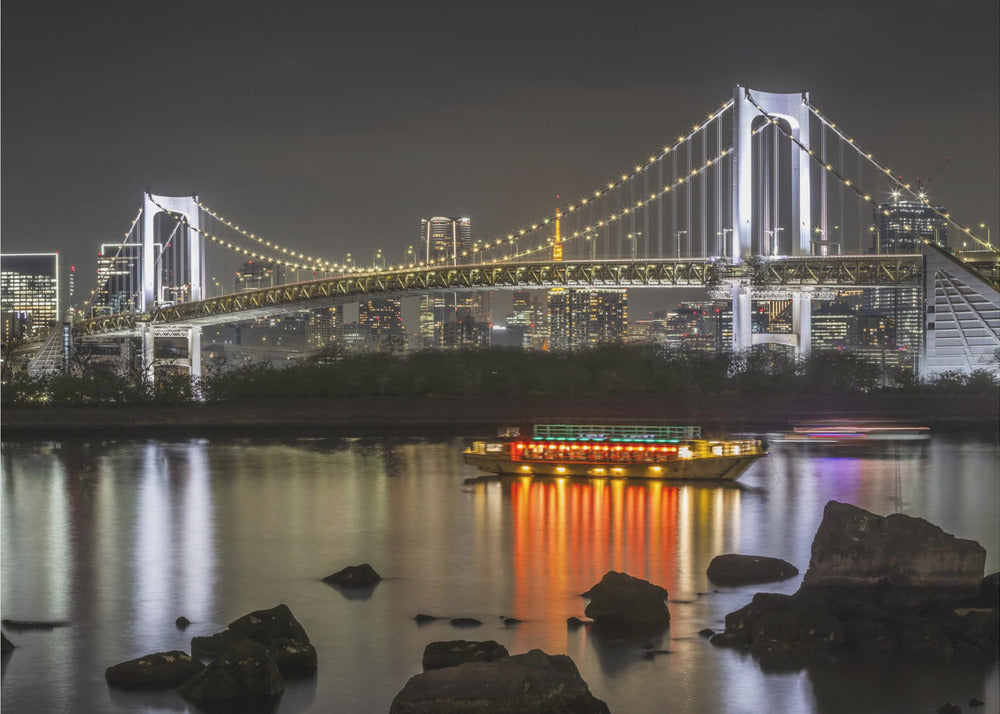 Wall art Gorgeous Rainbow Bridge with Tokyo Skyline in the evening