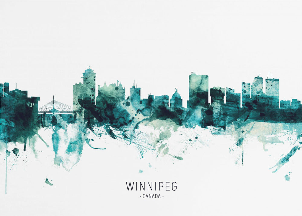 Wall art Winnipeg Canada Skyline