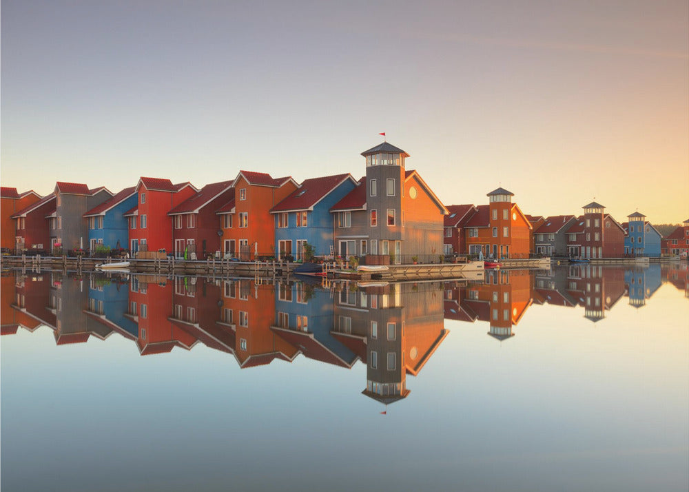 Wall Art Colourful village