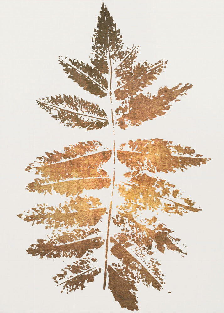 Wall art Oak Leaf Print (gold)