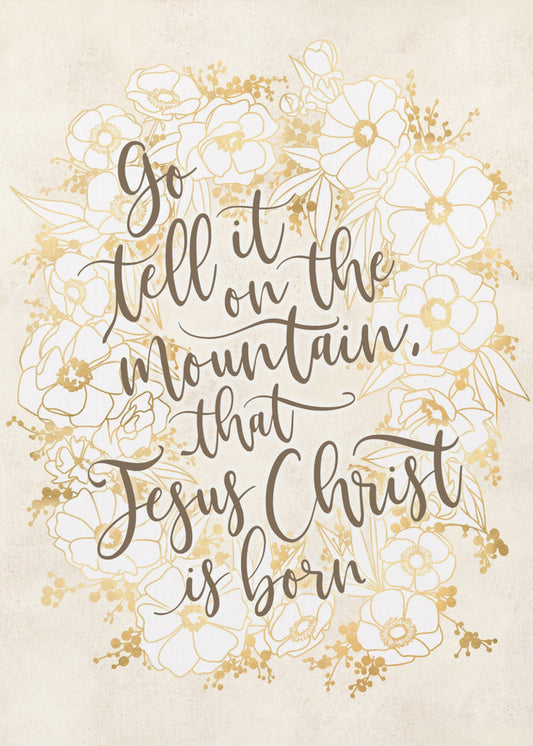 Wall art Go tell it on the mountain - vintage vanilla Canvas Print