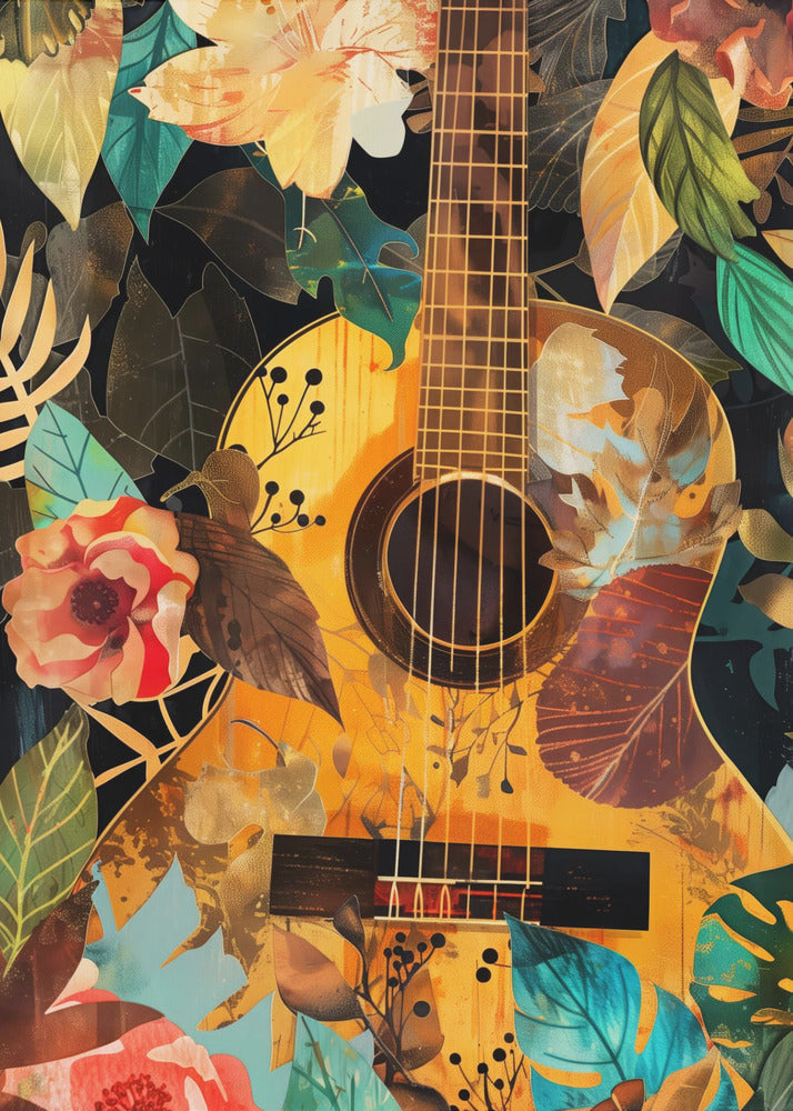 Music Guitar Collage (2) Canvas Print