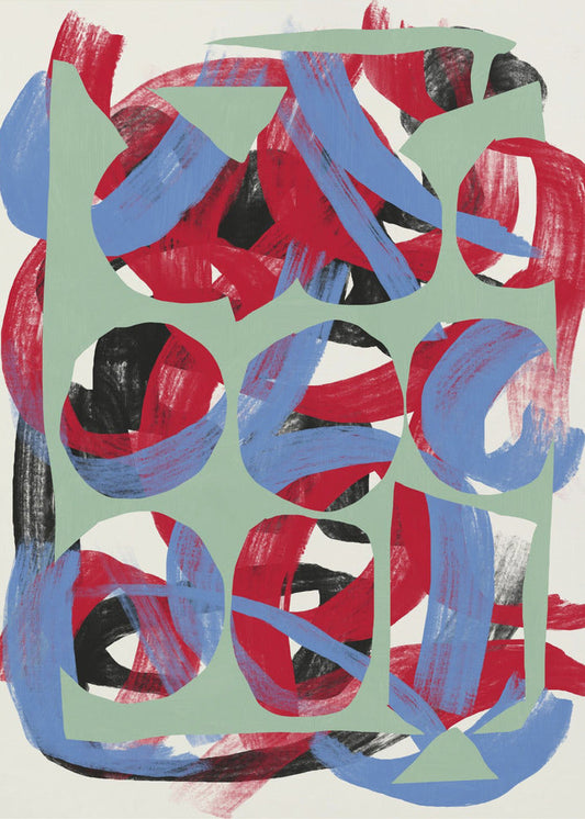 Wall art Dry directional strokes abstract 03