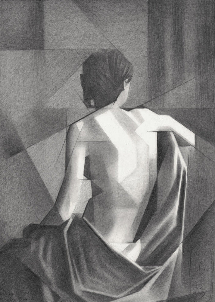 Wall art Study After Eugène Durieu &  #039;s Seated Female Nude - 20-08-21