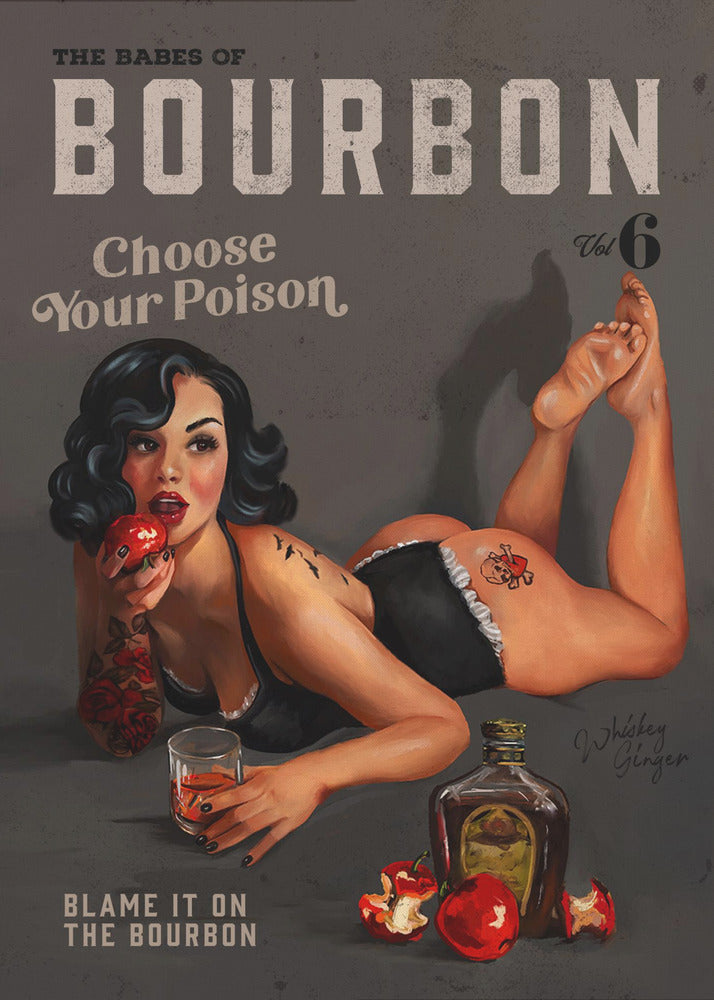 Wall art Babes of Bourbon Vol 6 Choose Your Poison Sexy Pinup