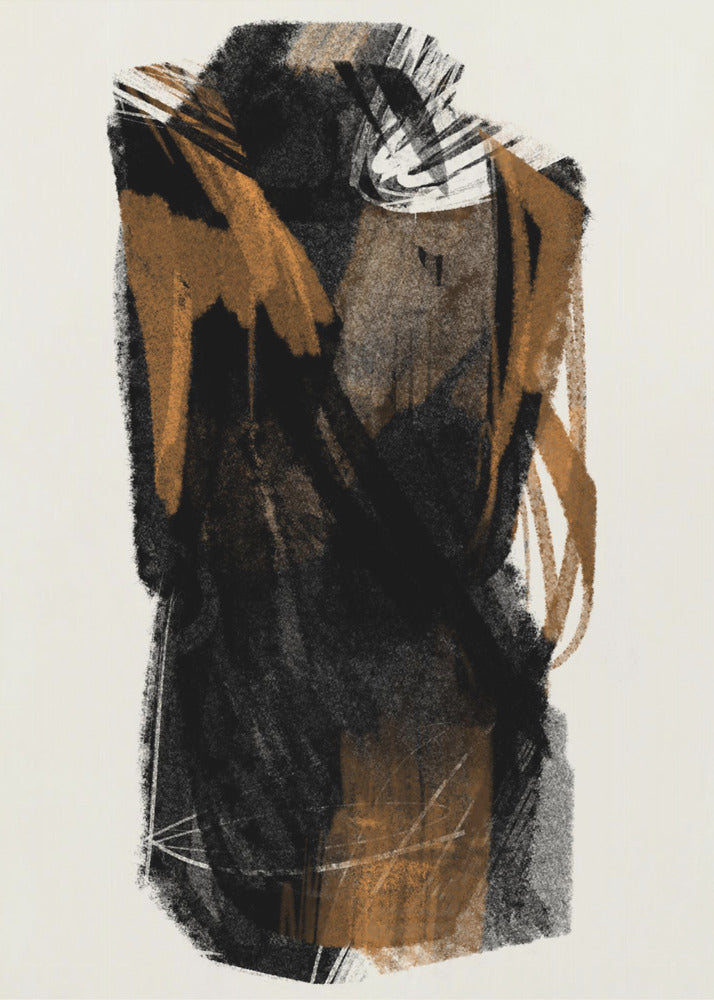 Wall art Black Figure On Neutral Background 1