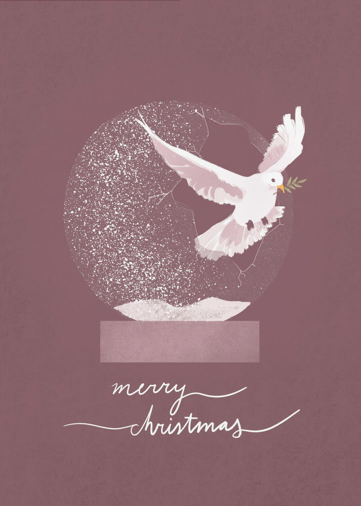 Wall art Snowglobe Dove Canvas Print