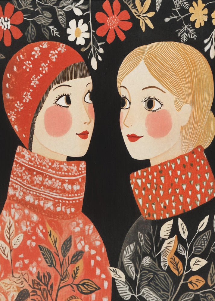 Wall art Vintage Style Mag Women Knittwear Canvas Print