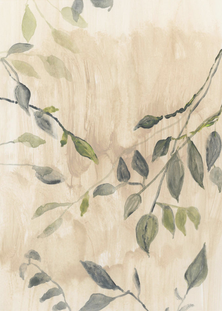 Wall art Colour Washed Leaves No1