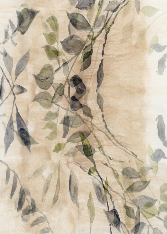 Wall art Colour Washed Leaves No3