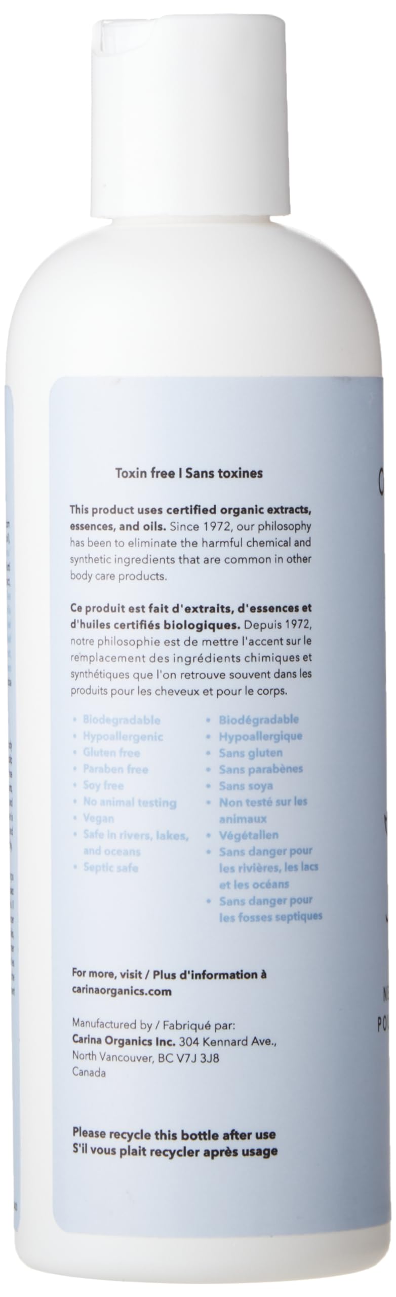 Carina Organics - Unscented Baby Shampoo & Body Wash (250ml)