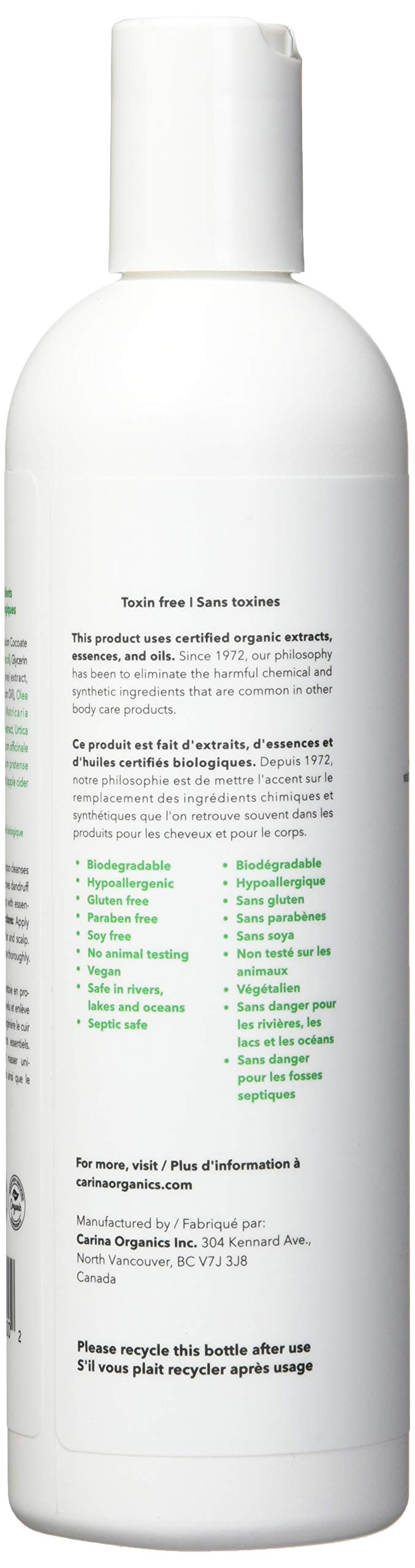 Carina Organics - Unscented Dandruff Removal Shampoo (360ml)