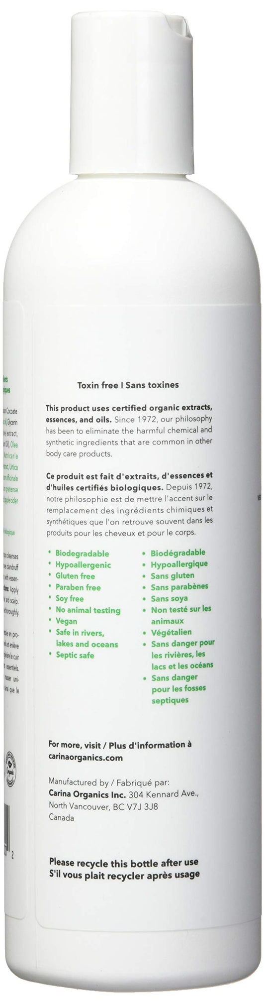 Carina Organics - Unscented Dandruff Removal Shampoo (360ml)