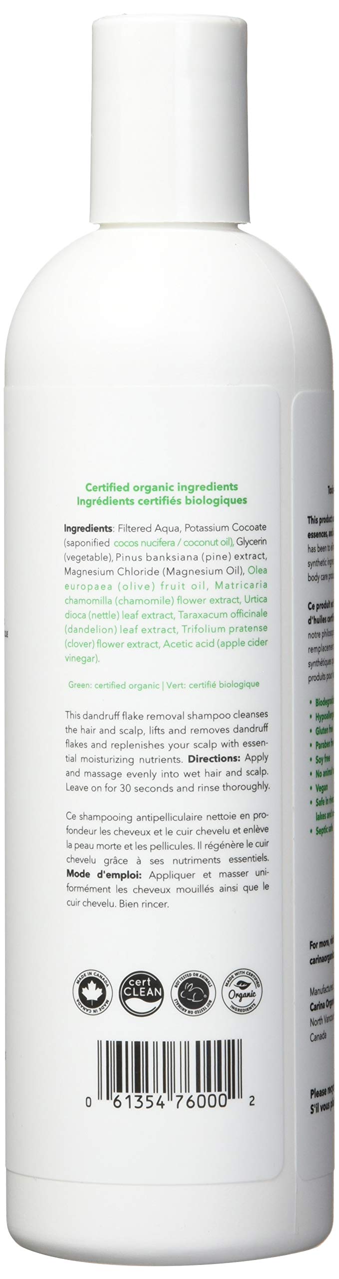 Carina Organics - Unscented Dandruff Removal Shampoo (360ml)